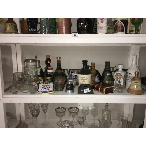 93 - A quantity of alcohol bottles and glassware