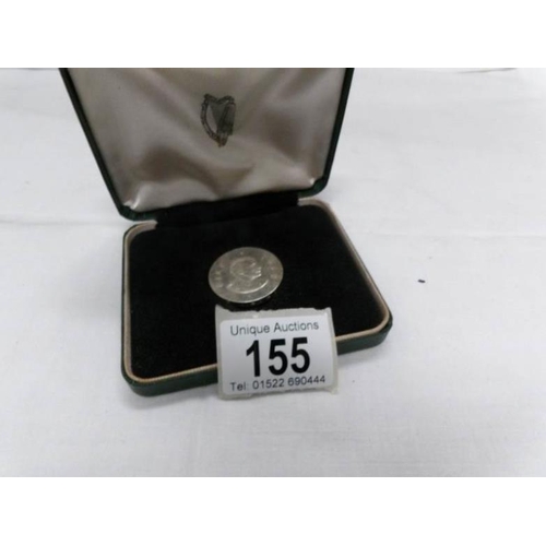 155 - A very rare silver proof Irish 1966 10/- coin in original case