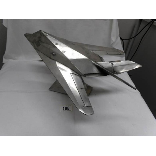 188 - A super model of a stealth bomber, 40cm long x 21cm wide, some damage