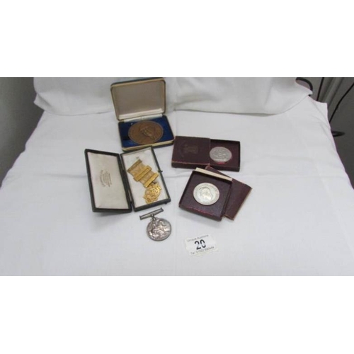 20 - A WW1 medal, Battle of Britain coins etc