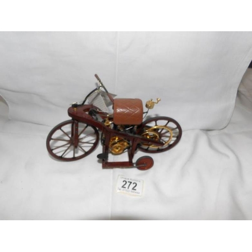 272 - A Die cast model of an 1885 Daimler