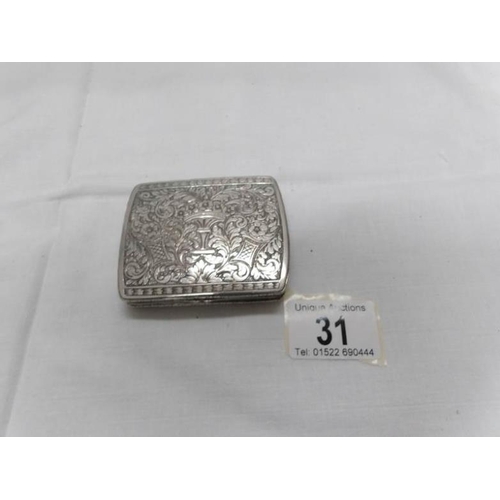 31 - A silver cigarette case