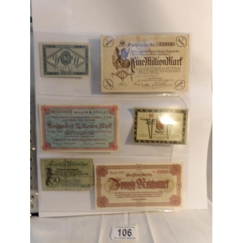 106 - A new Lindner album of approximatley 200 German Notgeld and Gutschein notes