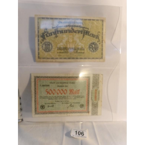 106 - A new Lindner album of approximatley 200 German Notgeld and Gutschein notes