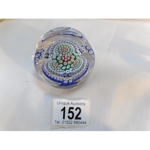 152 - 3 superb quality millifiori glass paperweights