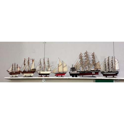 185 - A collection of model sailing boats