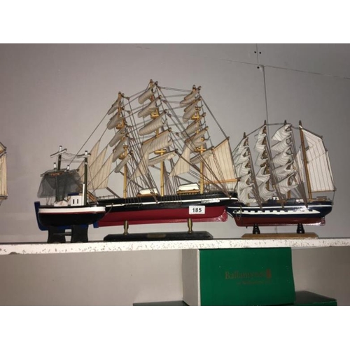 185 - A collection of model sailing boats