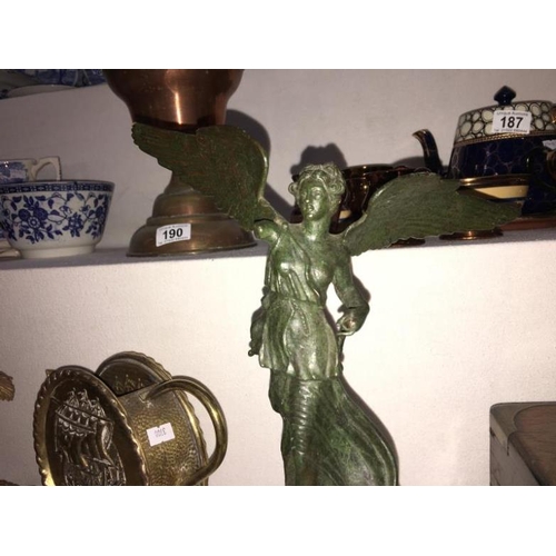 189 - A 19th century Empire tour bronze mercy angel