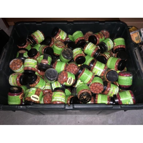 304 - 3 boxes of fishing tackle including bait, weights, floats etc