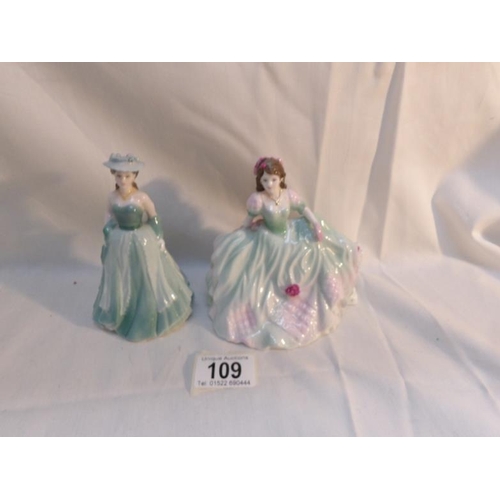 109 - 2 Coalport Debutante figurines, Kirsty and Kathy