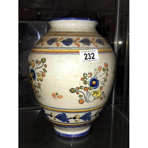 232 - A large pottery vase