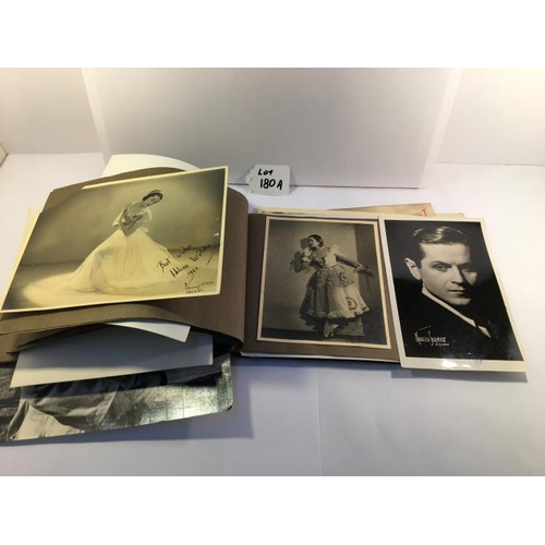 180A - An album of approximately 60 autographed photographs of various actors & dancers etc. including Mich... 