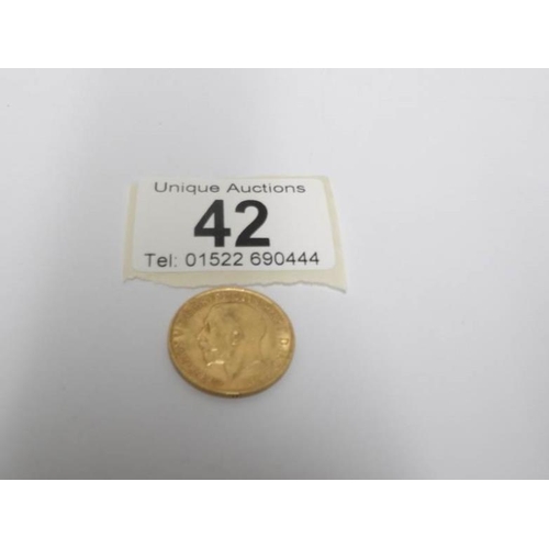 42 - A 1918 gold sovereign