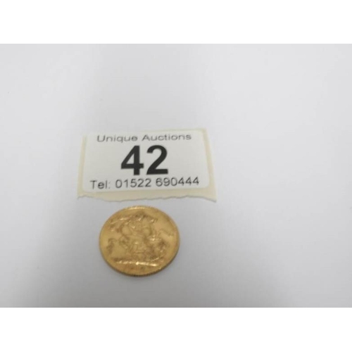 42 - A 1918 gold sovereign