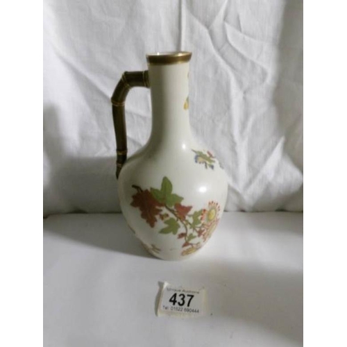 437 - An Edwardian Royal Worcester hand painted jug