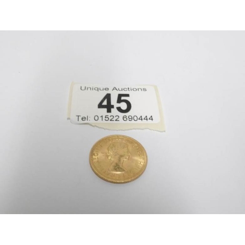 45 - A 1964 gold sovereign