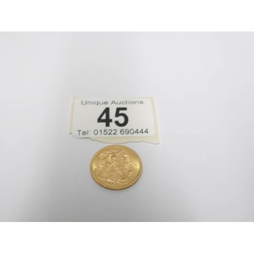 45 - A 1964 gold sovereign