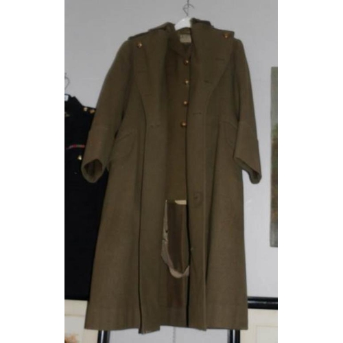 706 - An army greatcoat together with photographs and other ephemera