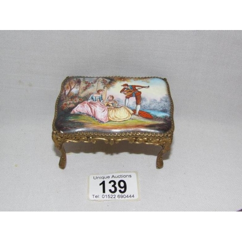 139 - A collection of 19th century Austrian hand painted music boxes and other items including a grand pia... 