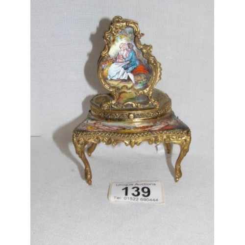 139 - A collection of 19th century Austrian hand painted music boxes and other items including a grand pia... 