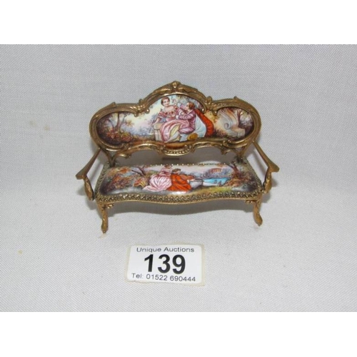 139 - A collection of 19th century Austrian hand painted music boxes and other items including a grand pia... 