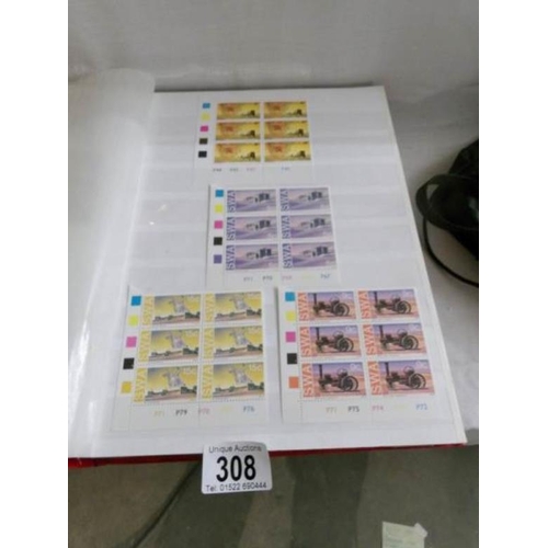 308 - A quantity of South Africa and South West Africa mainly mint stamps in 2 stock books