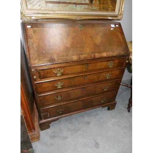 1037 - An Edwardian walnut bureau