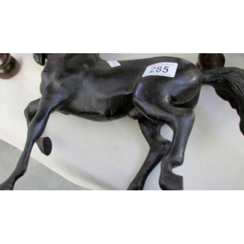 285 - A 19th century bronze horse