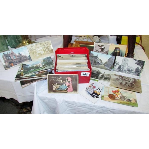 465 - A mixed lot of old postcards including Lincoln, Egypt etc