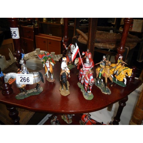 266 - 24 Del Prado hand painted white metal figures on horseback