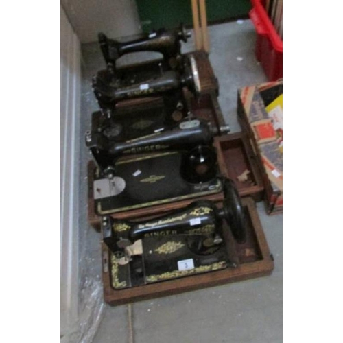 3 - 4 Singer sewing machines for spares or repair