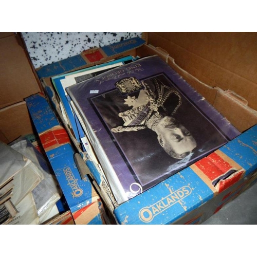 382 - 3 boxes of ephemera including Royalty, commemorative, 'The Scouter' & 'The Woodworker' etc.