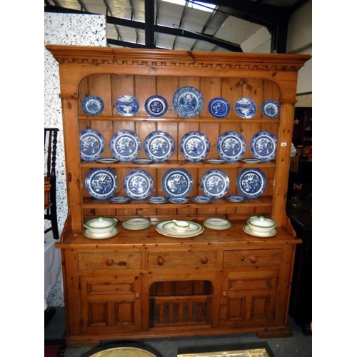 400 - A large pine display dresser