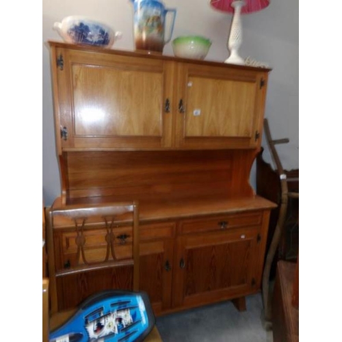 481 - A teak wall unit