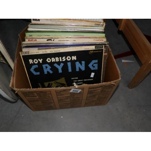 598 - A box of LP records