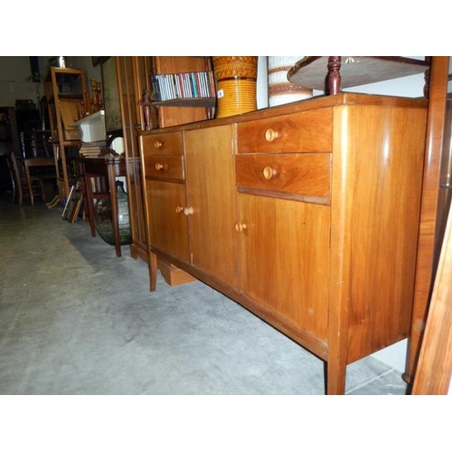 60 - A retro walnut veneered side board