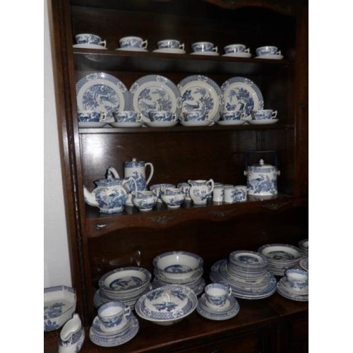 604 - A large quantity of Wood & Sons blue and white tea and dinner ware