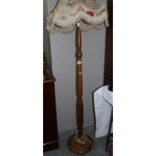 610 - A standard lamp with shade