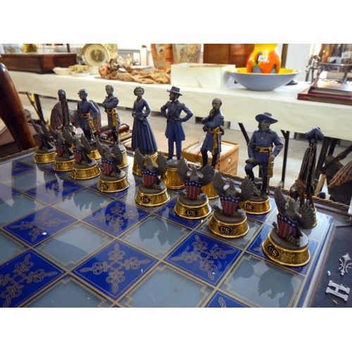 621 - A superb quality chess set for the American civil war