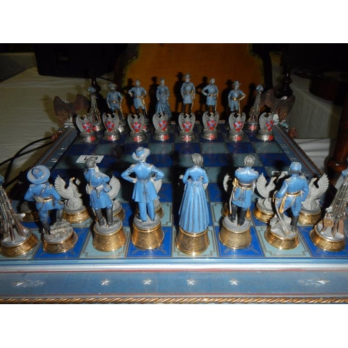 621 - A superb quality chess set for the American civil war