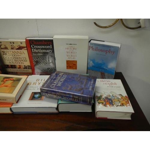 1 - A collection of new books (some still sealed) including dictionaries, atlases, reference etc