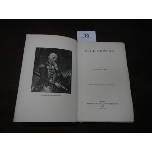 10 - A bound copy of Collingwood by W Clark Russell with illustrations by F Brangwyn 1891, Methuen & Co