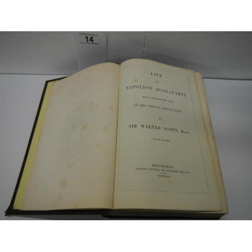 14 - Scott's Life of Napoleon Buonaparte with a Preliminary View of the French Revolution by Sir Walter S... 