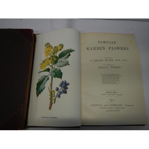 16 - A 5  volume bound set of Familiar Garden Flowers (series 1-5 with coloured plates) figured by F Edwa... 