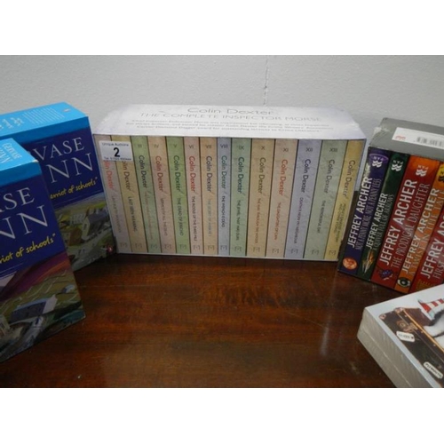 2 - A collection of new books sets including The Complete Inspector Morse, Jeffrey Archer and Gervase Ph... 