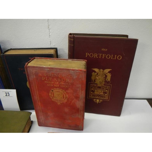 23 - 6 various books including The Portfolio Monographs on Artistic Subjects by R A M Stevenson et al 189... 