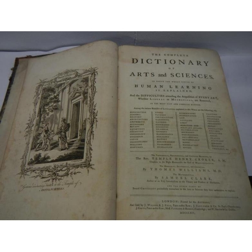 28 - 2 Volumes The Complete Dictionary of Arts and Science by Rev Temple Henry Croker, Thomas Williams an... 