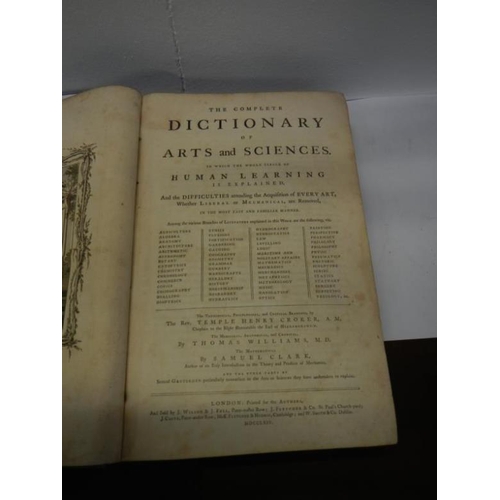 28 - 2 Volumes The Complete Dictionary of Arts and Science by Rev Temple Henry Croker, Thomas Williams an... 