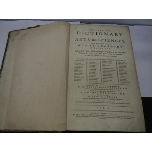 28 - 2 Volumes The Complete Dictionary of Arts and Science by Rev Temple Henry Croker, Thomas Williams an... 