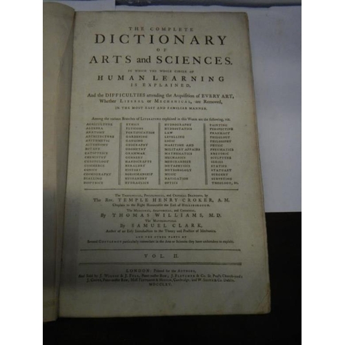 28 - 2 Volumes The Complete Dictionary of Arts and Science by Rev Temple Henry Croker, Thomas Williams an... 